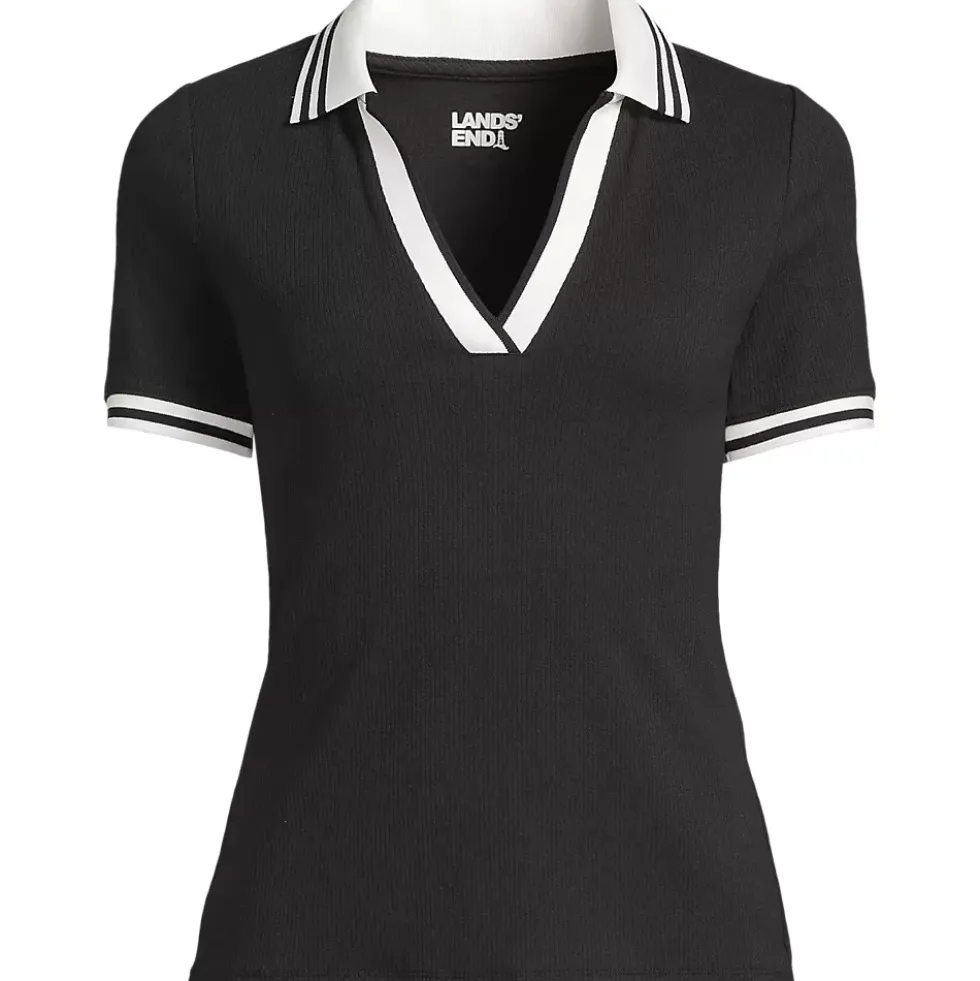 Women's Wide Rib Polo Shirt