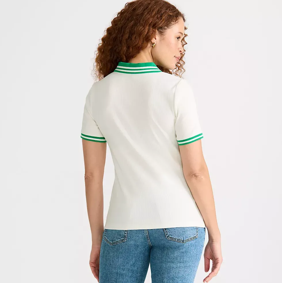 Women's Wide Rib Polo Shirt