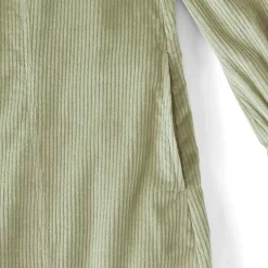 Women's Wide Wale Cord Popover Long Sleeve Shirt Dress