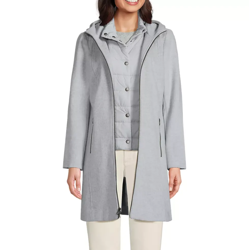 Women's Wool Coat with Removable Dickey