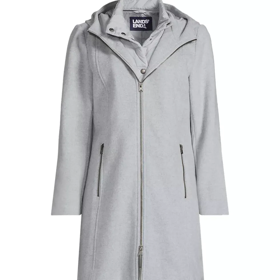 Women's Wool Coat with Removable Dickey