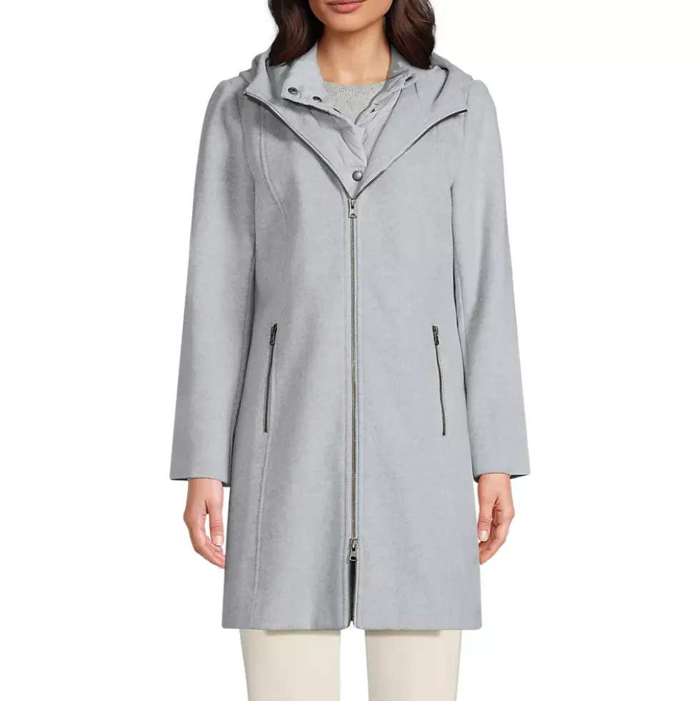 Women's Wool Coat with Removable Dickey