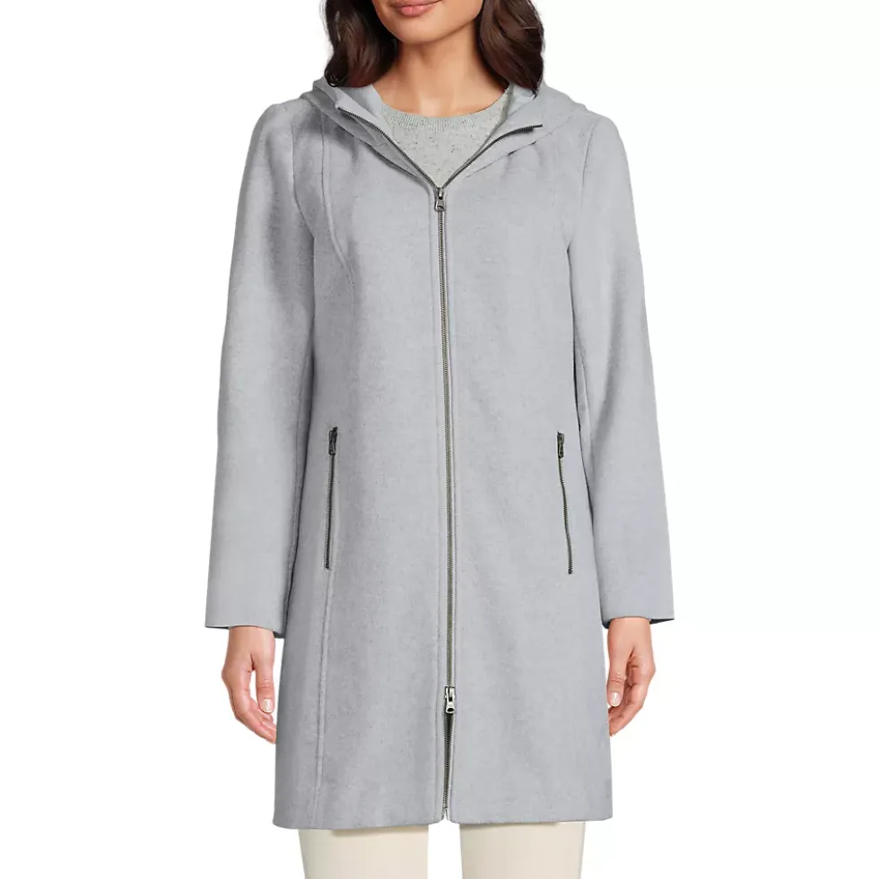 Women's Wool Coat with Removable Dickey