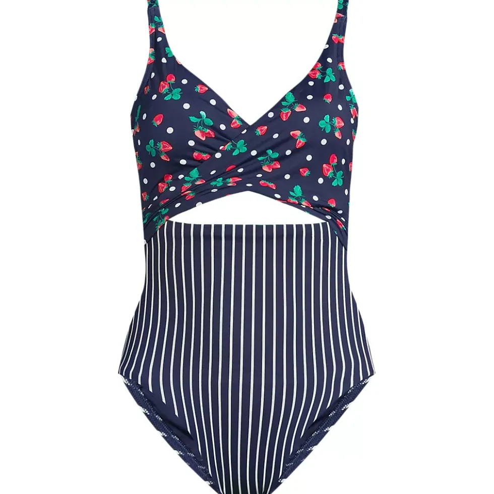 Women's Wrap Monokini High Leg One Piece Swimsuit