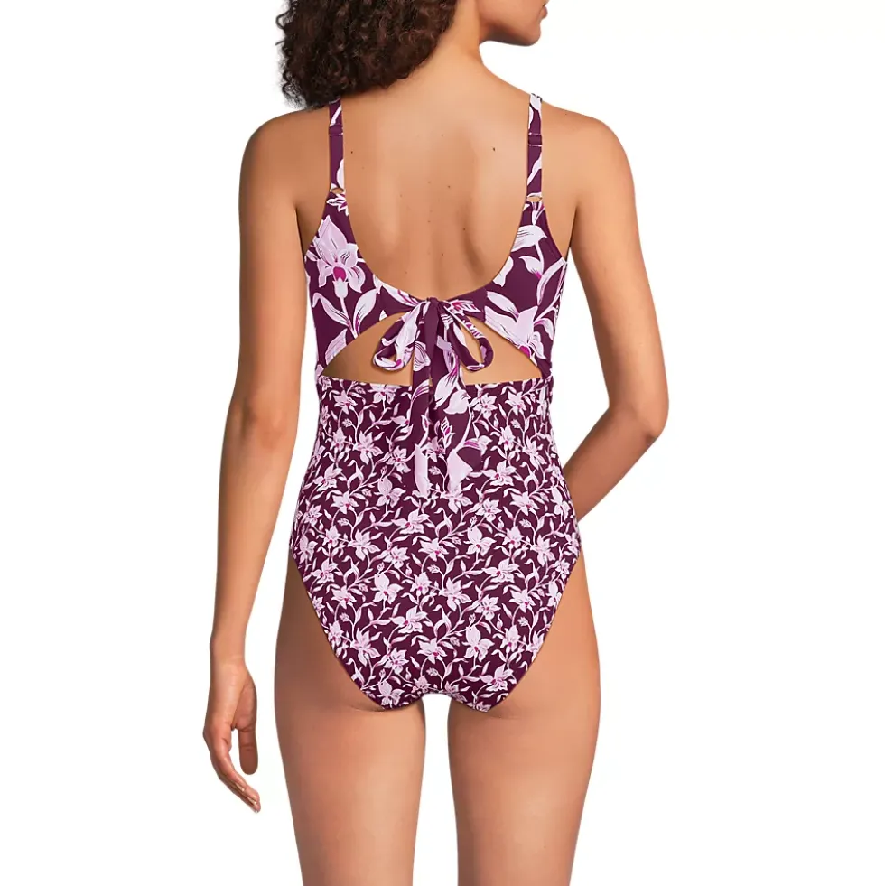 Women's Wrap Monokini High Leg One Piece Swimsuit