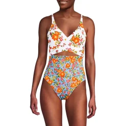 Women's Wrap Monokini High Leg One Piece Swimsuit