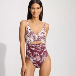 Women's Wrap Monokini High Leg One Piece Swimsuit