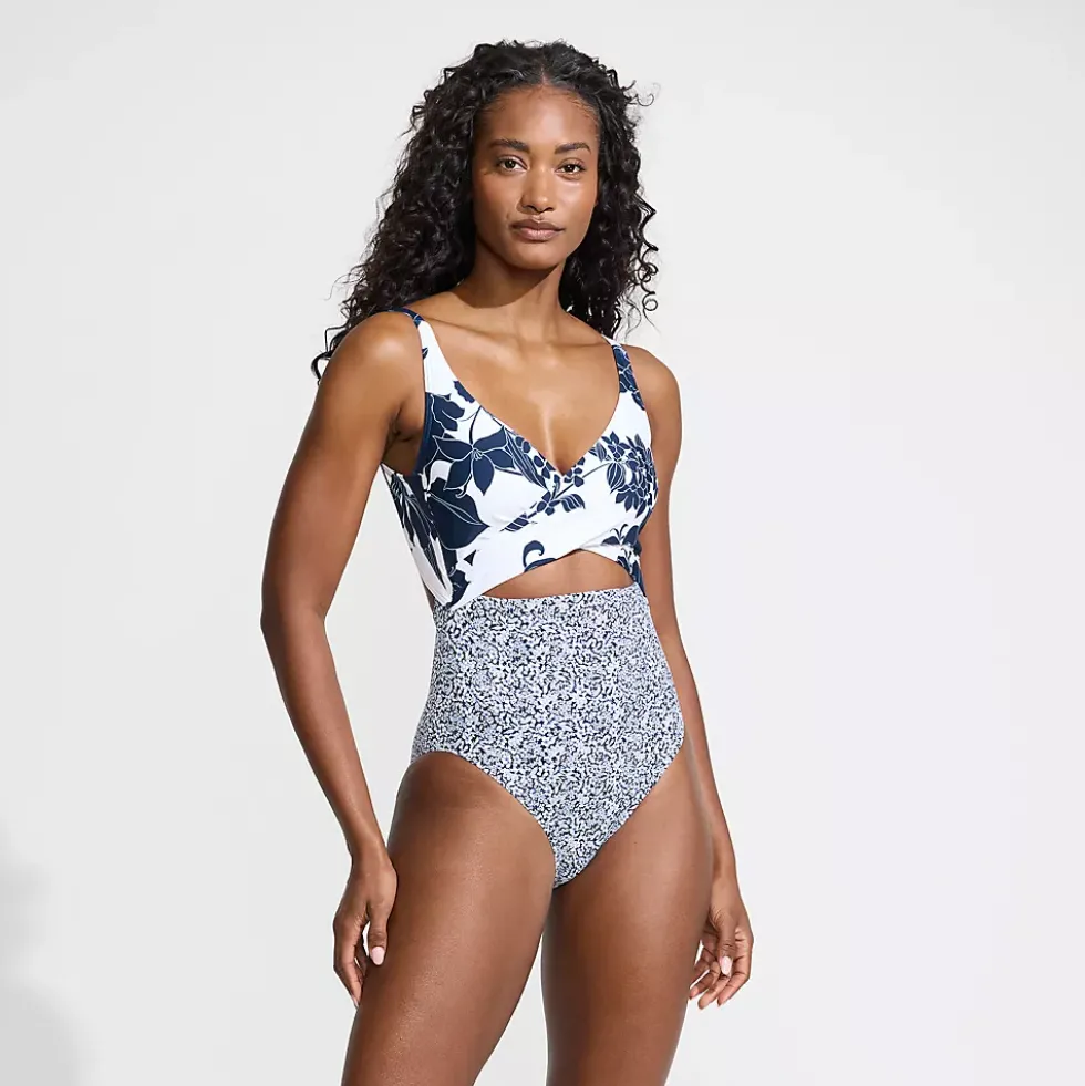 Women's Wrap Monokini High Leg One Piece Swimsuit