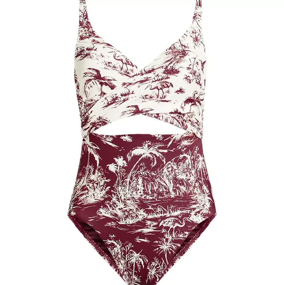 Women's Wrap Monokini High Leg One Piece Swimsuit