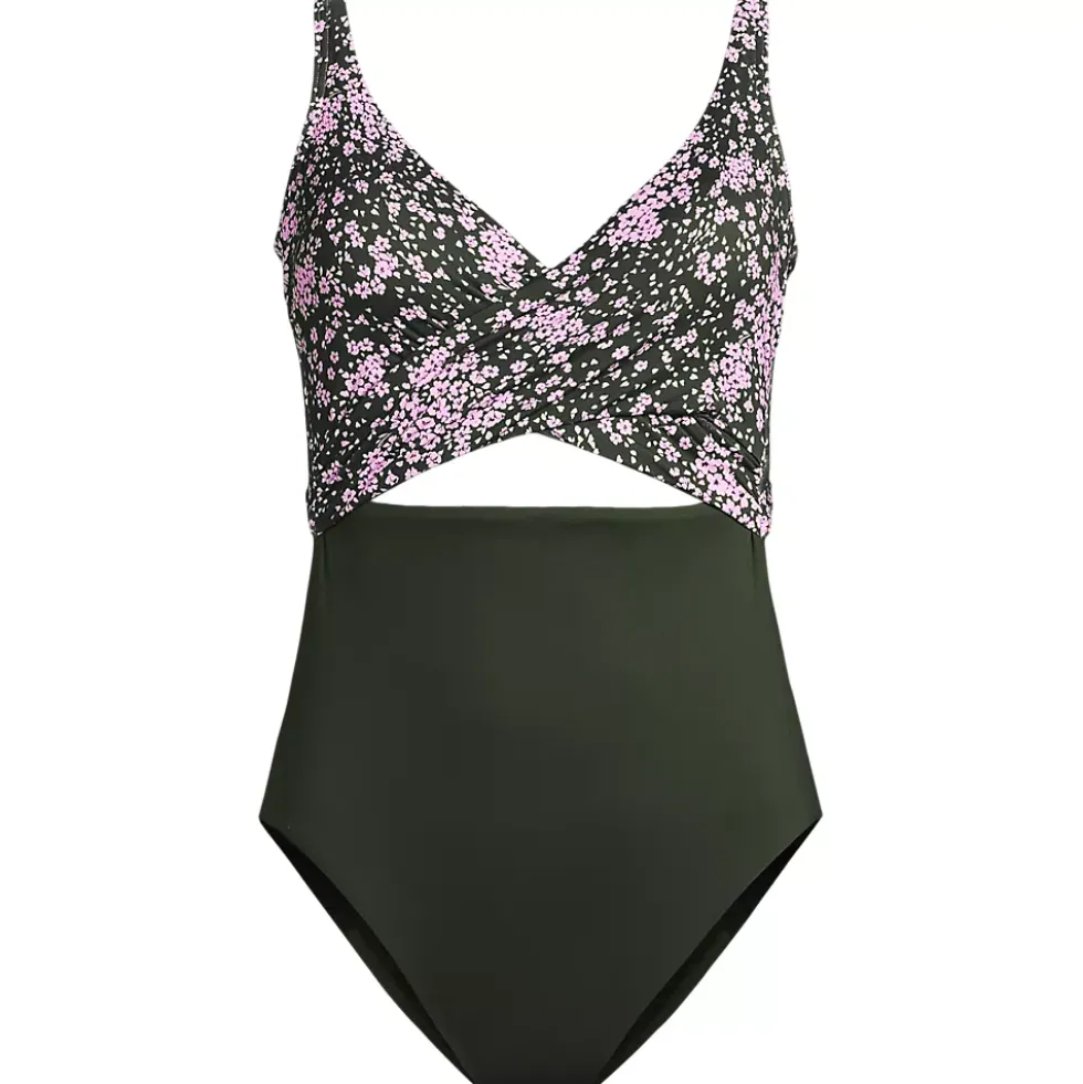 Women's Wrap Monokini High Leg One Piece Swimsuit