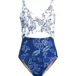 Women's Wrap Monokini High Leg One Piece Swimsuit