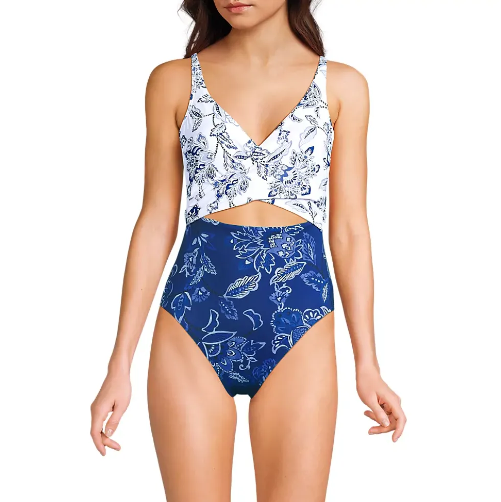 Women's Wrap Monokini High Leg One Piece Swimsuit