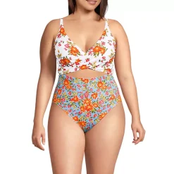 Women's Wrap Monokini High Leg One Piece Swimsuit
