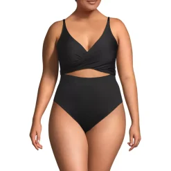Women's Wrap Monokini High Leg One Piece Swimsuit
