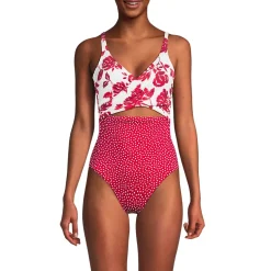 Women's Wrap Monokini High Leg One Piece Swimsuit