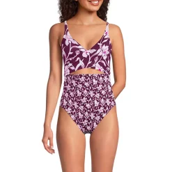 Women's Wrap Monokini High Leg One Piece Swimsuit