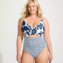 Women's Wrap Monokini High Leg One Piece Swimsuit