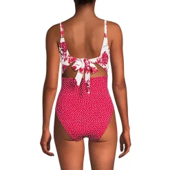 Women's Wrap Monokini High Leg One Piece Swimsuit