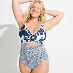 Women's Wrap Monokini High Leg One Piece Swimsuit