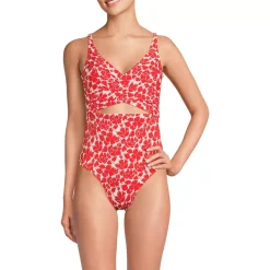 Women's Wrap Monokini High Leg One Piece Swimsuit