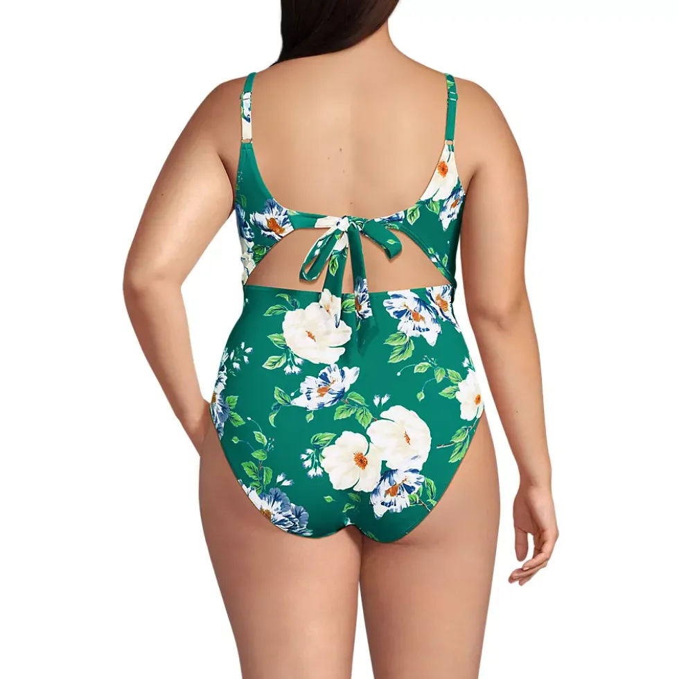 Women's Wrap Monokini High Leg One Piece Swimsuit