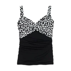 Women's Wrap Underwire Tankini Top Swimsuit Print