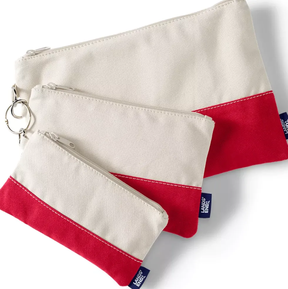Zip Canvas Pouch 3 Pack