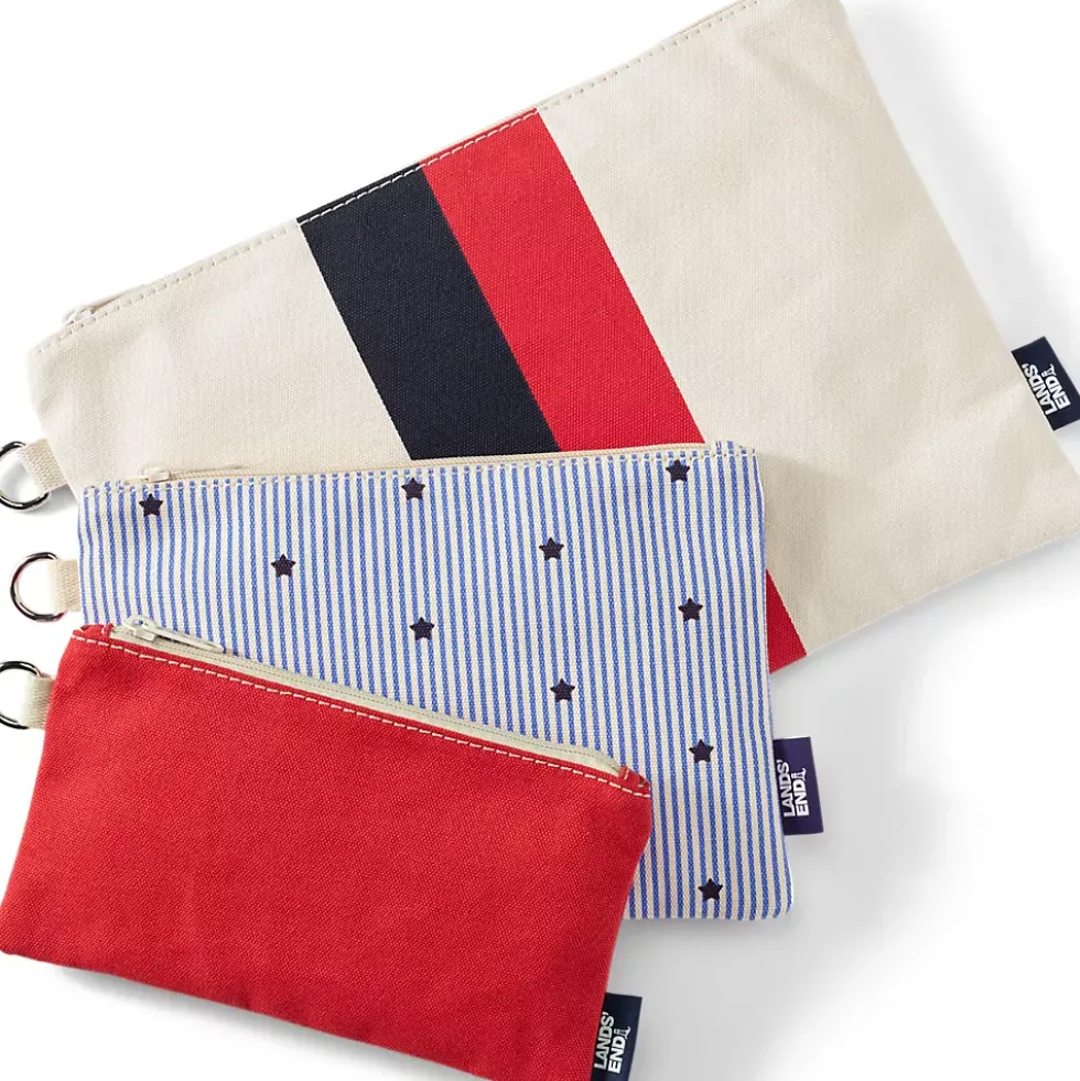 Zip Canvas Pouch 3 Pack